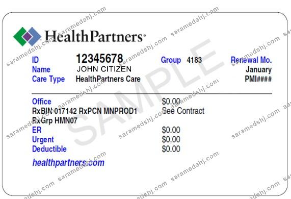 USA HealthPartners health insurance card